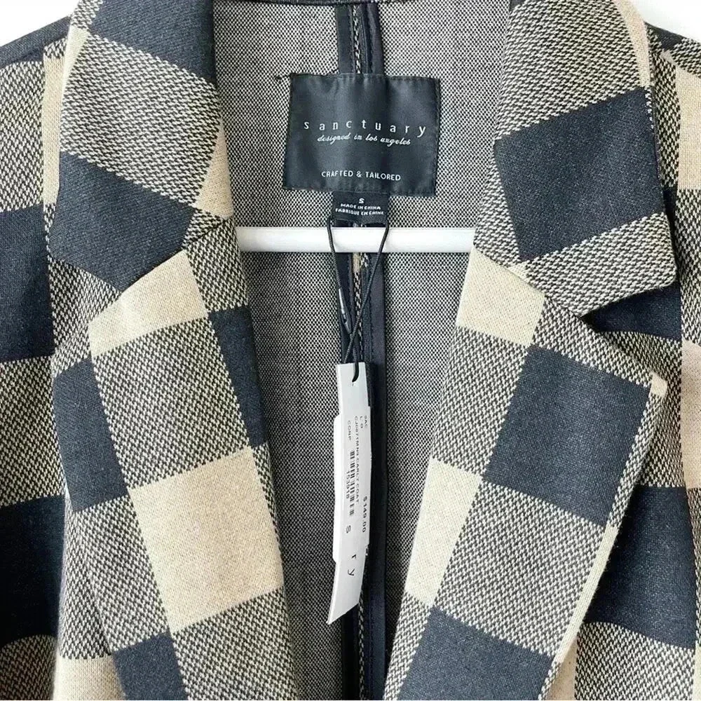 Sanctuary Carly Coat in Connor Plaid S NWT